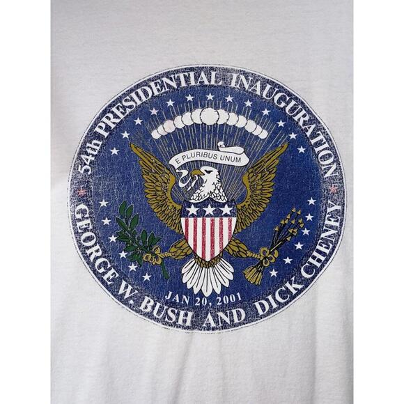 Delta Other - Vintage George W Bush Presidential Inauguration Mens T-Shirt XL Blue White 2001